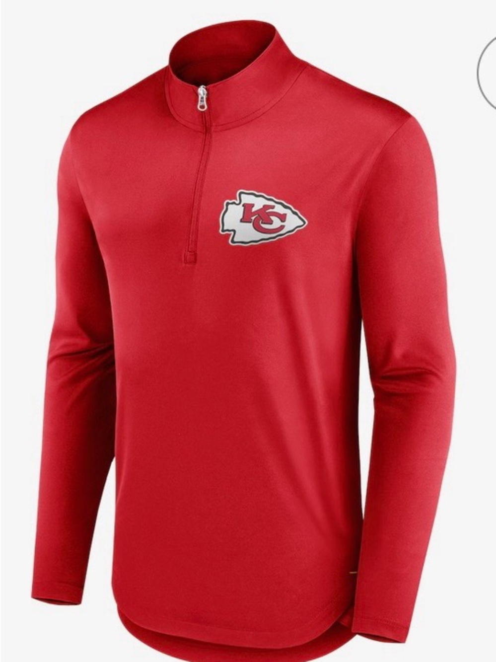 Kansas City Chiefs Fanatics Red Quarter-Zip Performance Jacket